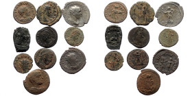 10 Roman Imperial bronze coins (Bronze, 29.90g)