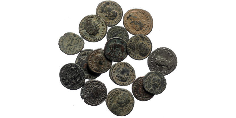 16 Roman Imperial bronze coins (Bronze, 45,84g)