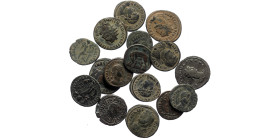 16 Roman Imperial bronze coins (Bronze, 45,84g)