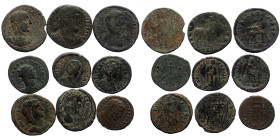 9 Roman Imperial bronze coins (Bronze, 54,67g)