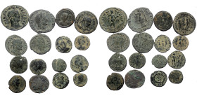 12 Roman Imperial bronze coins (Bronze, 43,24g)