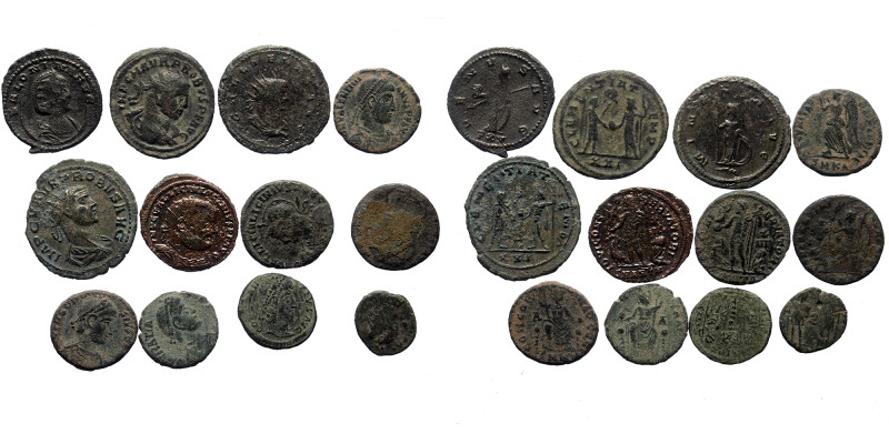 12 Roman Imperial bronze coins (Bronze, 34,35g)