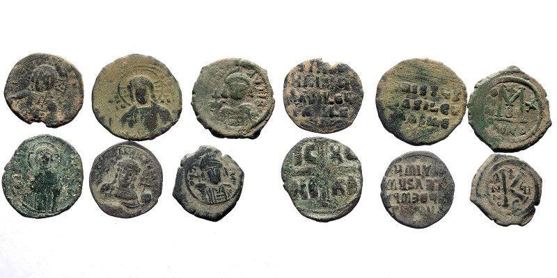 6 Byzantine AE coins (Bronze, 53,33g)