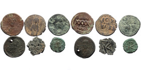 6 Byzantine AE coins (Bronze, 43,68g)