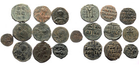 10 Byzantine bronze coins (Bronze, 81,72g)