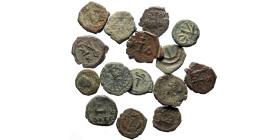 15 Byzantine bronze coins (Bronze, 28,20g)