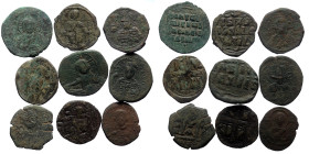 9 Byzantine bronze coins (Bronze, 86,23g)