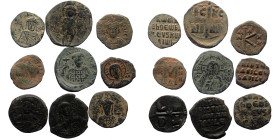 9 Byzantine bronze coins (Bronze, 59,93g)
