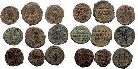9 Byzantine bronze coins (Bronze, 71,20g)
