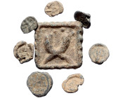8 Byzantine lead seals (Lead, 91,70g)