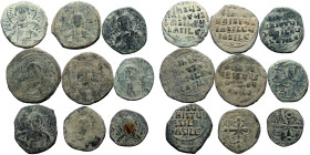 9 Byzantine bronze coins (Bronze, 82,91g)