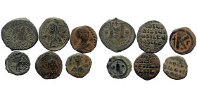 6 Byzantine bronze coins (Bronze, 49,22g)
