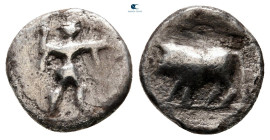 Lucania. Poseidonia circa 460-440 BC. Triobol AR