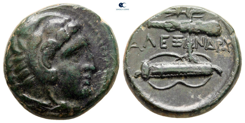 Kings of Macedon. Uncertain mint. Alexander III "the Great" 336-323 BC. 
Bronze...