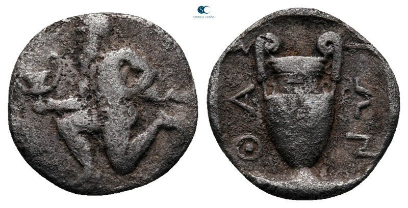 Thrace. Thasos circa 405-355 BC. 
Trihemiobol AR

12 mm, 0,81 g



nearly...