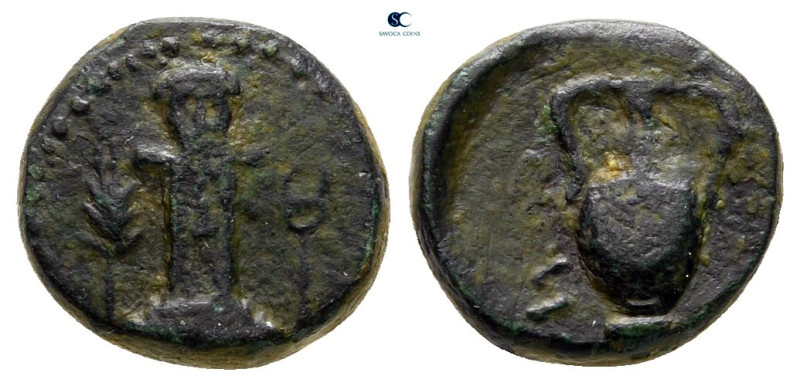 The Thracian Chersonese. Sestos circa 300 BC. 
Bronze Æ

10 mm, 1,29 g


...