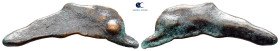 Scythia. Olbia circa 437-410 BC. Cast dolphin Æ