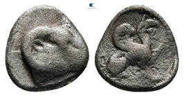 Asia Minor. Uncertain mint circa 500-450 BC. Hemiobol AR