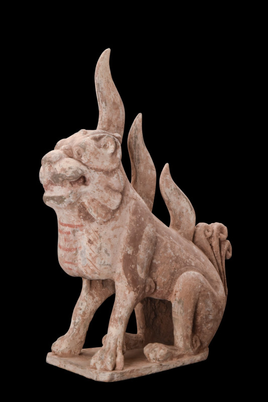 CHINESE NORTHERN WEI DYNASTY TERRACOTTA TOMB GUARDIAN (ZHENMUSHOU) - TL TESTED
...