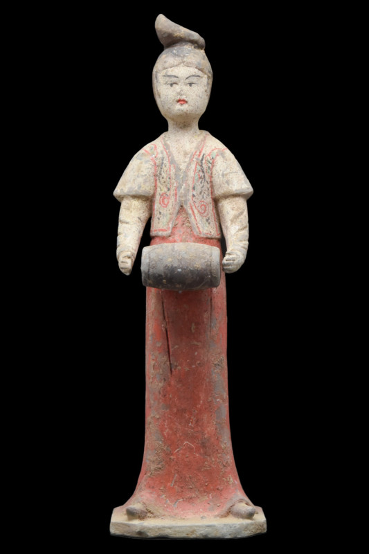 CHINESE TANG DYNASTY MUSICIAN LADY - TL TESTED
Ca. 618-907 AD. 
A lovely terra...