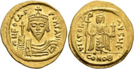 PHOCAS AV. SOLIDUS

AD 602-610. 
Phocas Av. solidus, AD 602-610, Constantinople mint. Struck AD 607-610. δ N FOCAS PERP AVI; draped and cuirassed b...