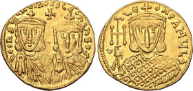 CONSTANTINE V AV. SOLIDUS

AD 764-773. 
Constantine V Copronymus Av. solidus, AD 764-773, with Leo IV and Leo III, Constantinople mint. COҺSƮAҺƮIҺO...