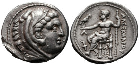 KINGS OF MACEDON, KASSANDER AR. TETRADRACHM

306-297 BC. 
Kings of Macedon, Kassander Ar. tetradrachm, 306-297 BC, Amphipoli, In the name and types...