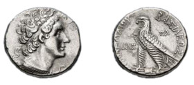 PTOLEMAIC KINGS OF EGYPT, PTOLEMY VI PHILOMETOR AR. TETRADRACHM

Ca. 163-145 BC. 
Ptolemaic Kings of Egypt. Ptolemy VI Philometor Ar. tetradrachm, ...