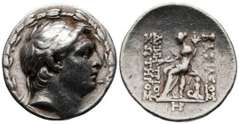 SELEUKID KINGDOM. DEMETRIOS I SOTER AR. TETRADRACHM

162-150 BC. 
Seleukid Kingdom. Demetrios I Soter Ar. tetradrachm, 162-150 BC, Antioch on the O...