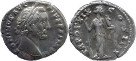 ANTONINUS PIUS AR. DENARIUS

Ca. AD 138-161. 
Antoninus Pius Ar. denarius, ca. AD 138-161, Rome. ANTONINVS AVG PIVS P P IMP II; laureate head right...