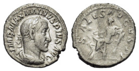 MAXIMINUS I AR. DENARIUS

AD 236. 
Maximinus I Ar. denarius, AD 236, Rome. IMP MAXIMINVS PIVS AVG; Laureate, draped and cuirassed bust right. Rev. ...