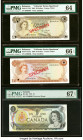 Bahamas Monetary Authority 20; 50 Dollars 1968 Pick 31CS2; 32CS2 Two Collector Series Specimen PMG Choice Uncirculated 64; Gem Uncirculated 66 EPQ; Lo...