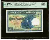 Belgian Congo Banque du Congo Belge 100 Francs 7.9.1951 Pick 17d PMG Choice About Unc 58. HID09801242017 © 2022 Heritage Auctions | All Rights Reserve...