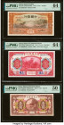 China Bank of China 1 (2); 10 Yuan 3.1935; 1.10.1914; 1.8.1930 Pick 76; 118q; S2657m Three Examples PMG Choice Uncirculated 64; Choice Uncirculated 64...