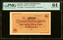 Curacao Curacaosche Bank 2 1/2 Gulden 1920 Pick 7Cr Remainder PMG Choice Uncirculated 64. HID09801242017 © 2022 Heritage Auctions | All Rights Reserve...