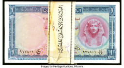 Egypt National Bank of Egypt 1 Pound 1952-60 Pick 30d One-Hundred Consecutive Examples Crisp Uncirculated. HID09801242017 © 2022 Heritage Auctions | A...