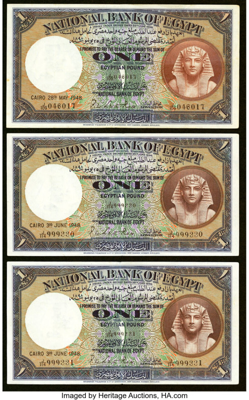 Egypt Group Lot of 3 Examples Very Fine-About Uncirculated. HID09801242017 © 202...