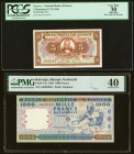 Greece National Bank of Greece 5 Drachmai 17.12.1926 Pick 87a PCGS Apparent Very Fine 30; Katanga Banque Nationale du Katanga 1000 Francs 26.2.1962 Pi...