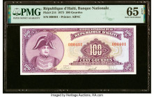 Serial Number 401 Haiti Banque Nationale de la Republique d'Haiti 100 Gourdes 1973 Pick 214 PMG Gem Uncirculated 65 EPQ. HID09801242017 © 2022 Heritag...