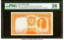 Iran Bank Melli 20 Rials ND (1944) Pick 41 PMG Choice About Unc 58. Part of a consecutive pair in this sale. HID09801242017 © 2022 Heritage Auctions |...