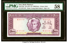Iran Bank Markazi 5000 Rials ND (1971-72) Pick 95a PMG Choice About Unc 58. HID09801242017 © 2022 Heritage Auctions | All Rights Reserved