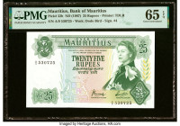 Mauritius Bank of Mauritius 25 Rupees ND (1967) Pick 32b PMG Gem Uncirculated 65 EPQ. HID09801242017 © 2022 Heritage Auctions | All Rights Reserved