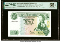 Mauritius Bank of Mauritius 25 Rupees ND (1967) Pick 32b PMG Gem Uncirculated 65 EPQ. HID09801242017 © 2022 Heritage Auctions | All Rights Reserved