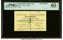 Netherlands Silver Note 5 Gulden 7.8.1914 Pick 6s Specimen PMG Gem Uncirculated 65 EPQ. Perforated. HID09801242017 © 2022 Heritage Auctions | All Righ...
