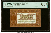 Netherlands Silver Note 1 Gulden 1.2.1920 Pick 15 PMG Gem Uncirculated 65 EPQ. HID09801242017 © 2022 Heritage Auctions | All Rights Reserved