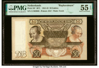 Netherlands Netherlands Bank 50 Gulden 11.3.1941 Pick 58* Replacement PMG About Uncirculated 55 EPQ. HID09801242017 © 2022 Heritage Auctions | All Rig...