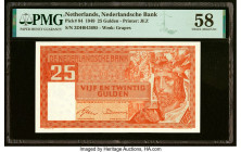 Netherlands Netherlands Bank 25 Gulden 1.7.1949 Pick 84 PMG Choice About Unc 58. Staple holes are noted on this example. HID09801242017 © 2022 Heritag...