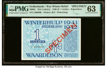 Netherlands War Winter Relief 1 Gulden 1940-42 Pick UNL Specimen PMG Choice Uncirculated 63. HID09801242017 © 2022 Heritage Auctions | All Rights Rese...