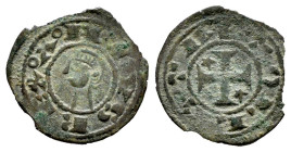 Reino de Castilla y León. Alfonso I (1109-1126). Óbolo. Toledo. (Bautista-no cita). Ve. 0,37 g. A de ANFVS entre roeles. Rara. MBC+. Est...150,00.