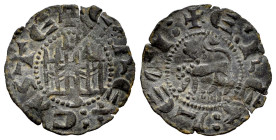 Reino de Castilla y León. Fernando IV (1295-1312). Pepión. Coruña. (Bautista-452). Ve. 0,80 g. Venera bajo el castillo. Alabeada. MBC-. Est...25,00....